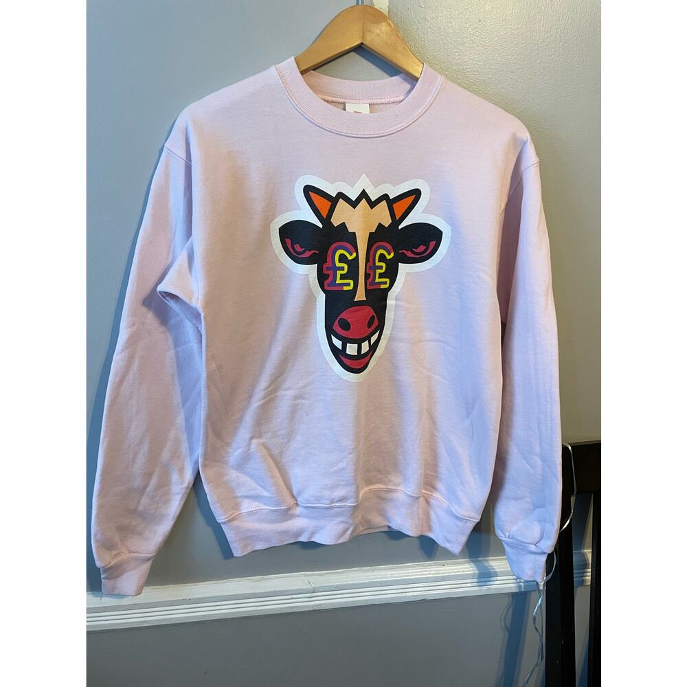 Haynes EcoSmart Cash Cow Pink Sweatshirt, Sz S